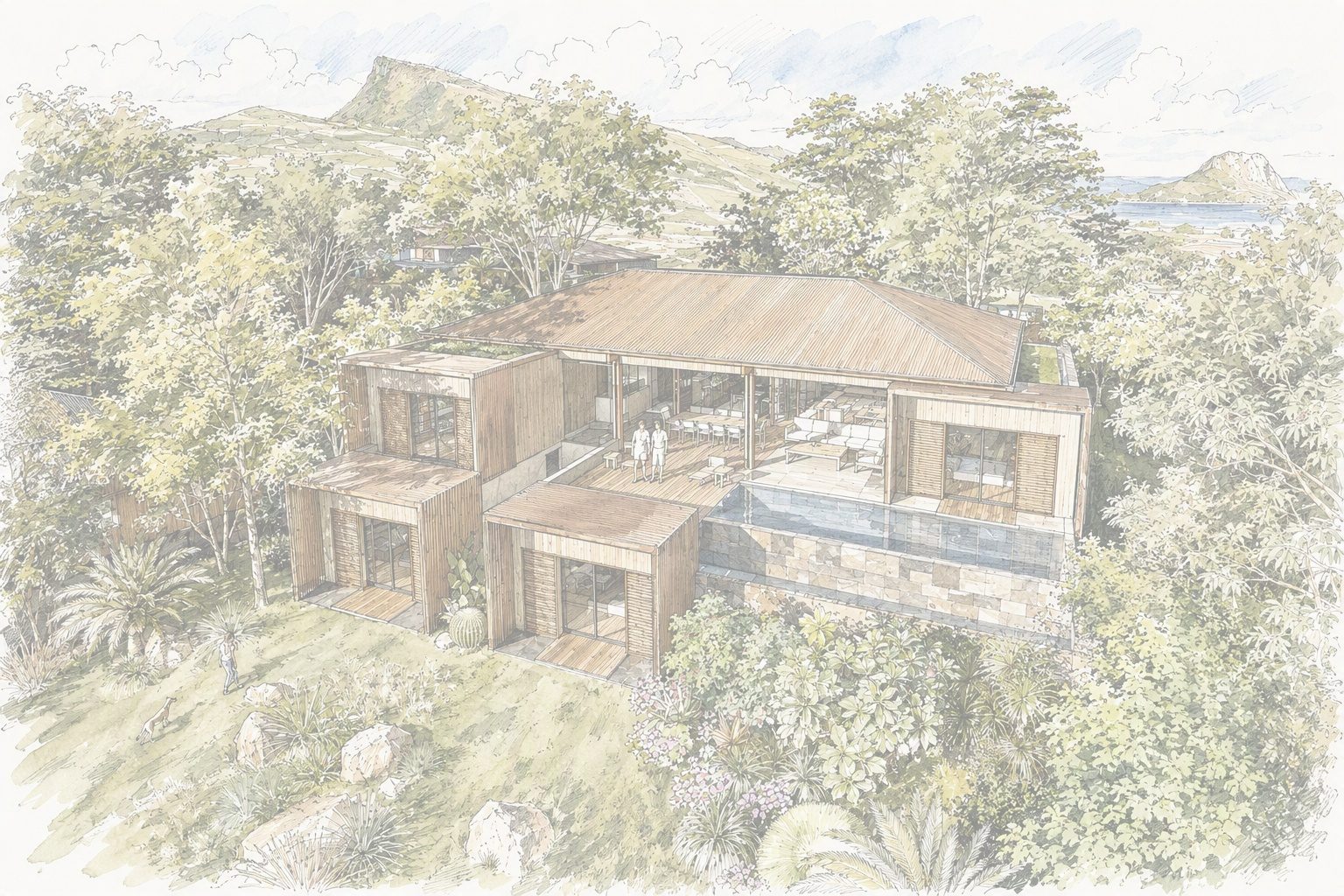 Villa de luxe contemporaine nichée dans la végétation tropicale de l'île Maurice